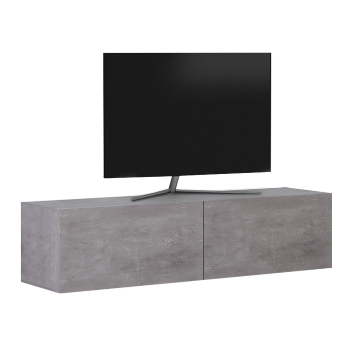 Έπιπλο τηλεόρασης επιτοίχιο Palm χρώμα γκρι ρετρό 120x32x30εκ.