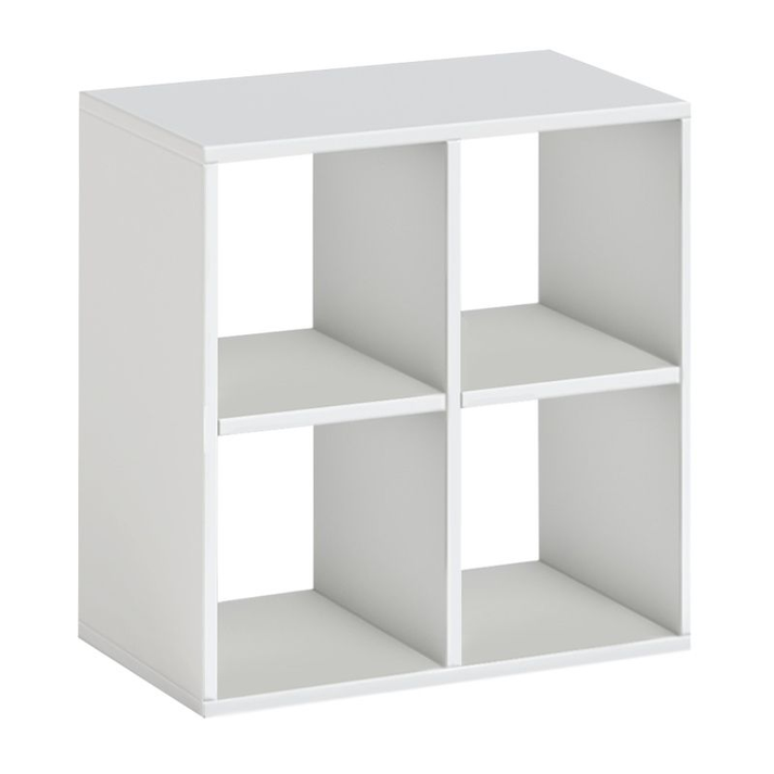 Βιβλιοθήκη Cube χρώμα λευκό 60x30x60εκ.