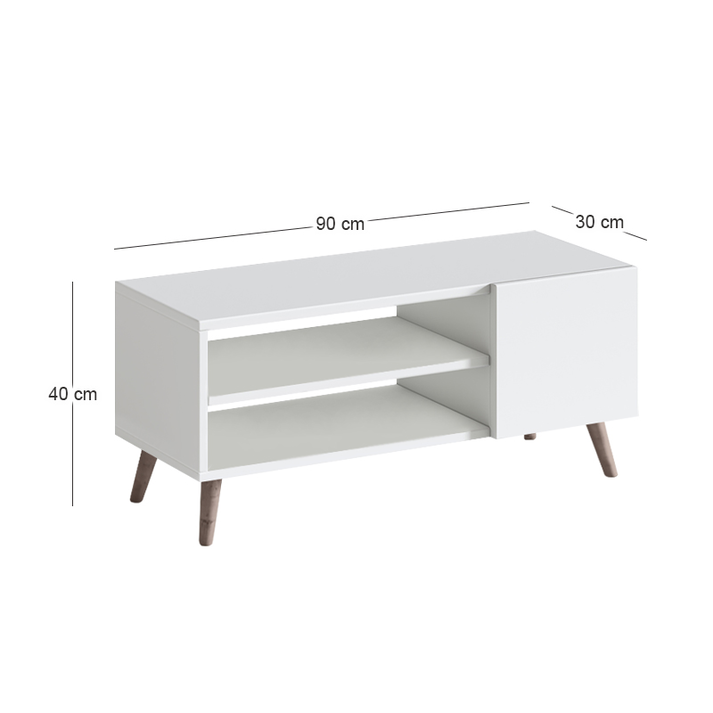 Έπιπλο τηλεόρασης Parma χρώμα λευκό 90x30x40εκ.