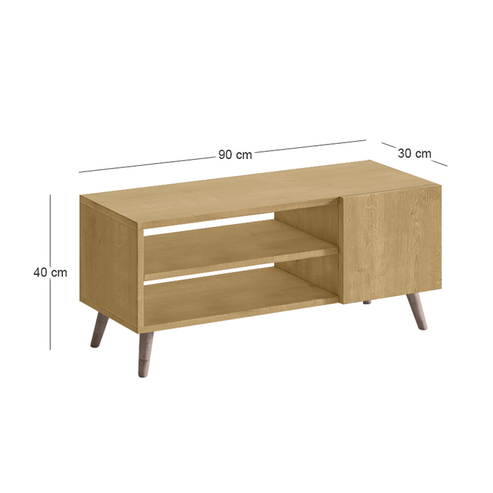 Έπιπλο τηλεόρασης Parma χρώμα sapphire oak 90x30x40εκ.