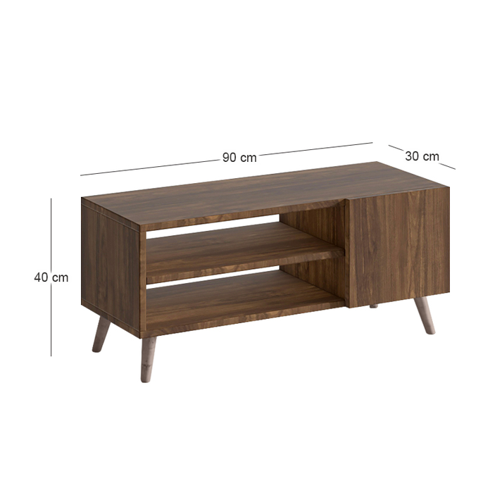 Έπιπλο τηλεόρασης Parma χρώμα καρυδί 90x30x40εκ.