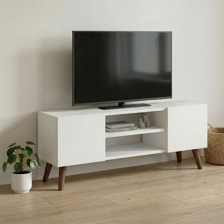 Έπιπλο τηλεόρασης Etna χρώμα λευκό 120x30x45εκ.