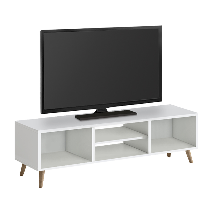 Έπιπλο τηλεόρασης Loren χρώμα λευκό 120x30x40εκ.