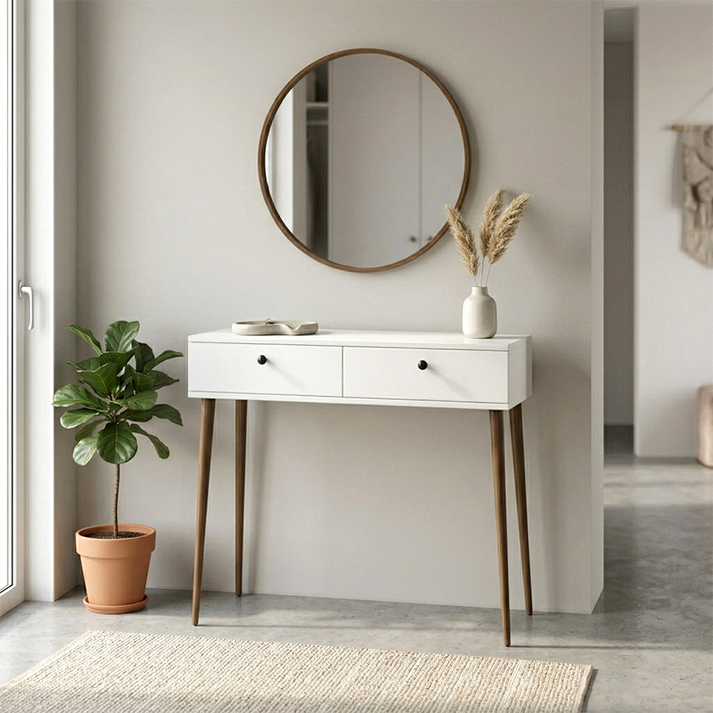 Κονσόλα Alis χρώμα λευκό 110x29x88εκ.