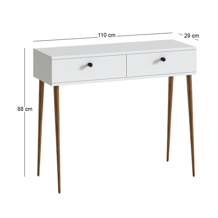 Κονσόλα Alis χρώμα λευκό 110x29x88εκ.