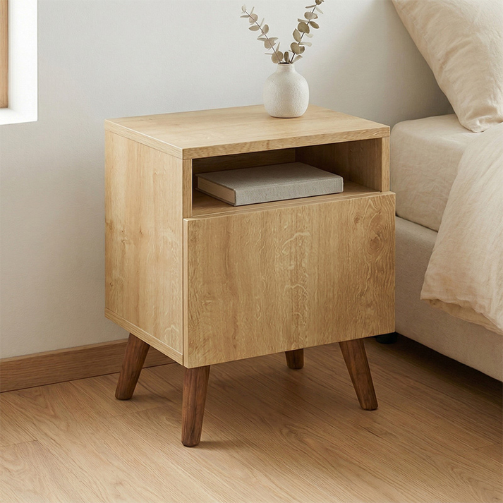 Κομοδίνο Sole χρώμα sapphire oak 40x30x47,6εκ.