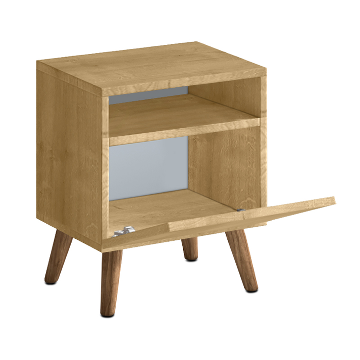 Κομοδίνο Sole χρώμα sapphire oak 40x30x47,6εκ.