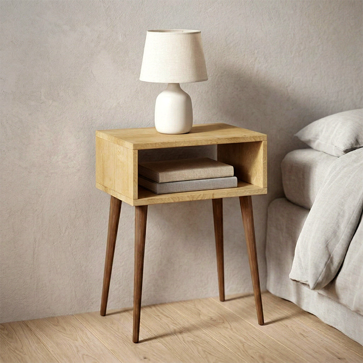 Κομοδίνο Gola χρώμα sapphire oak 45x30x58εκ.