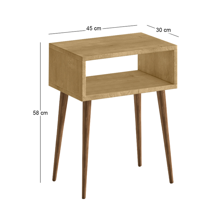 Κομοδίνο Gola χρώμα sapphire oak 45x30x58εκ.