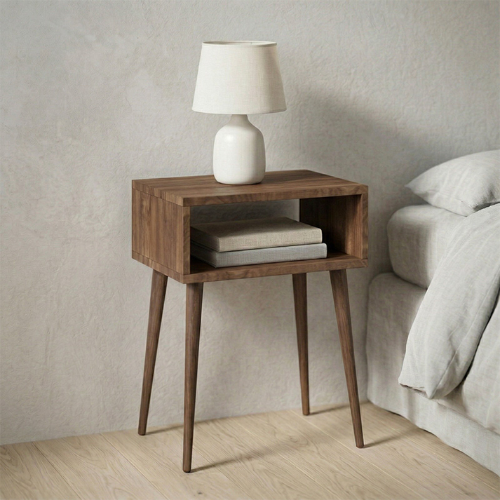 Κομοδίνο Gola χρώμα καρυδί 45x30x58εκ.