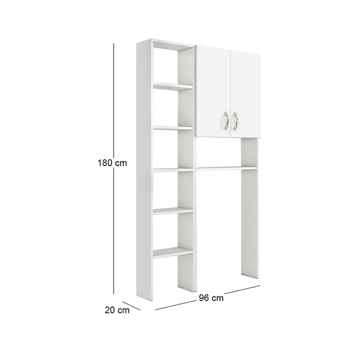 Έπιπλο πλυντηρίου Make χρώμα λευκό 96x20x180εκ.