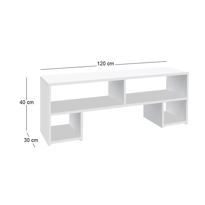 Έπιπλο τηλεόρασης Dabi χρώμα λευκό 120x30x40εκ.