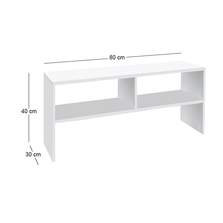 Έπιπλο τηλεόρασης Beirut χρώμα λευκό 80x30x40εκ.