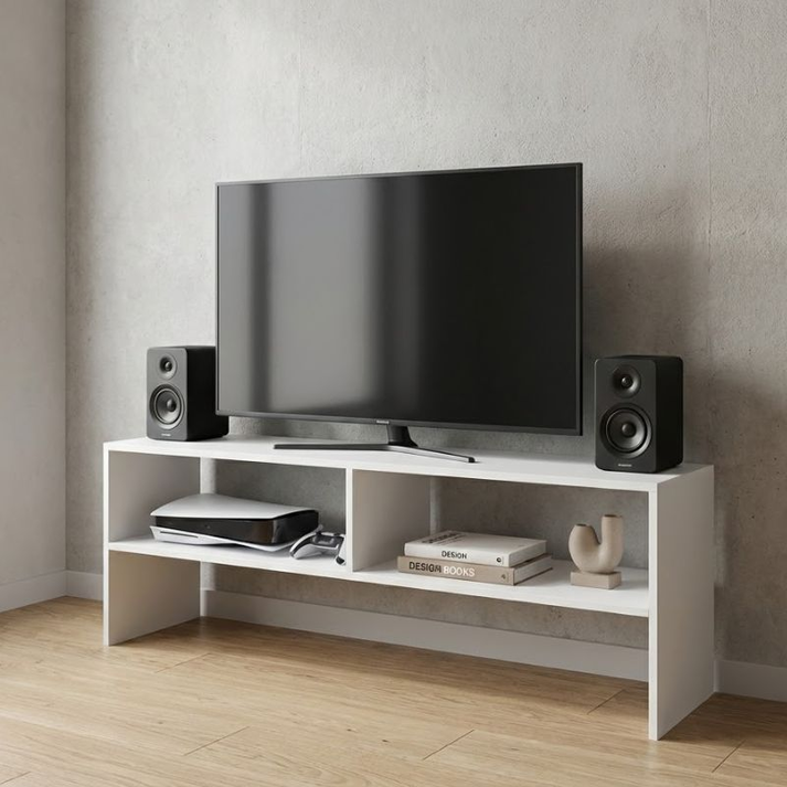 Έπιπλο τηλεόρασης Beirut χρώμα λευκό 120x30x40εκ.