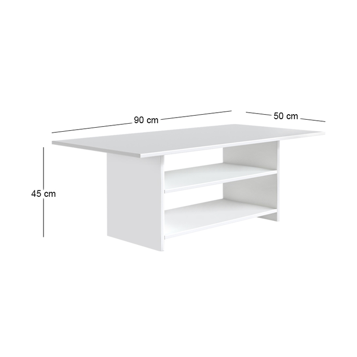Τραπεζάκι σαλονιού Dallas χρώμα λευκό 90x50x45εκ.