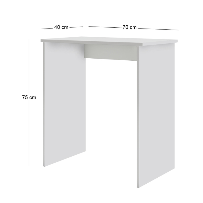 Γραφείο εργασίας Biro χρώμα λευκό 70x40x75εκ.