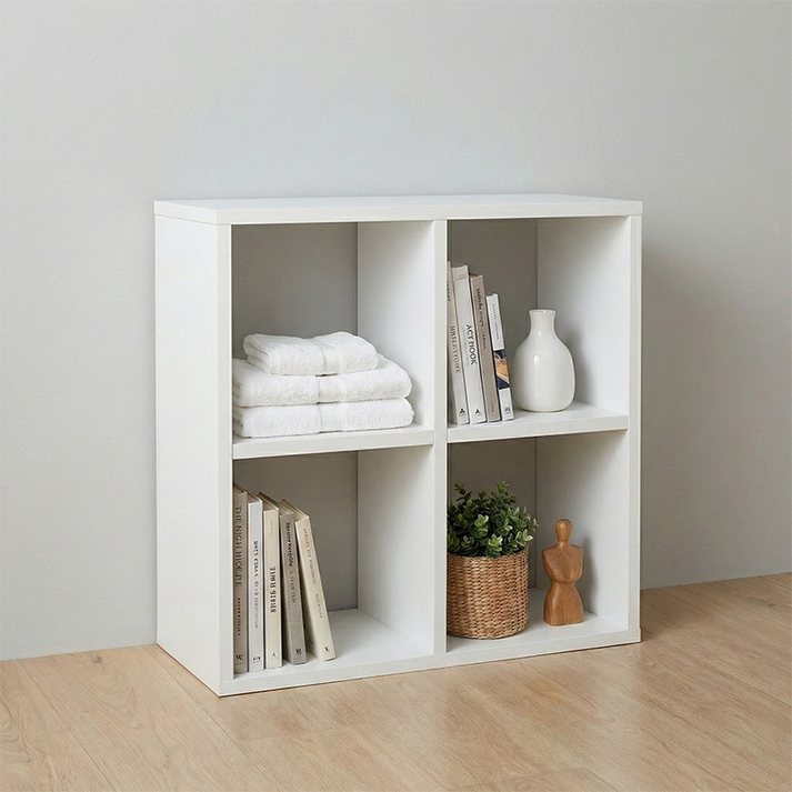 Βιβλιοθήκη Cube χρώμα λευκό 60x20x60εκ.