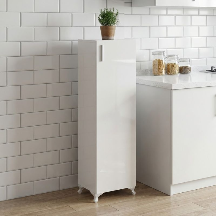 Ντουλάπι κουζίνας - μπάνιου Mine χρώμα λευκό 30x32x128εκ.