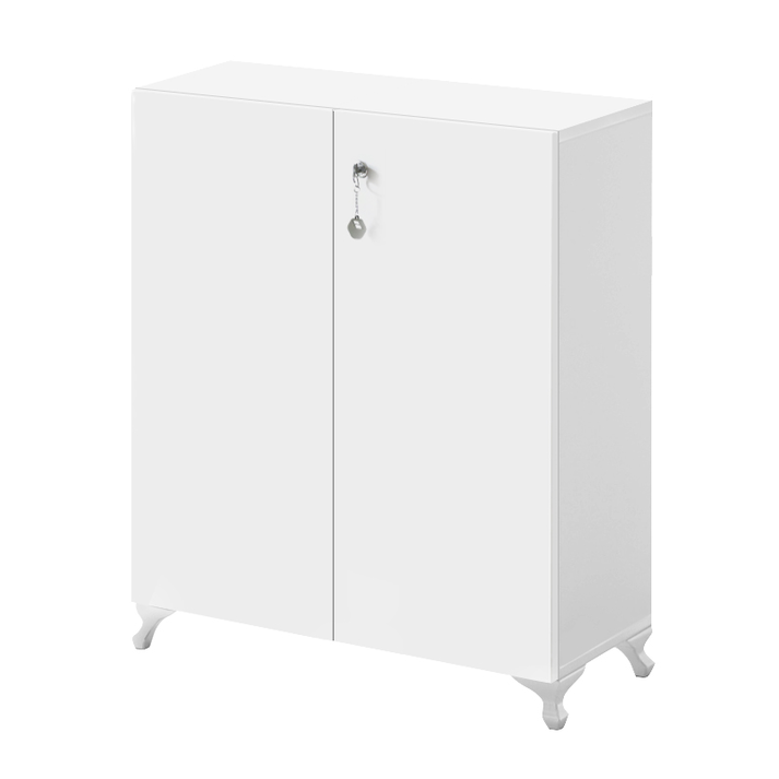 Ντουλάπι με κλειδαριά Cilem χρώμα λευκό 70x32x88εκ.