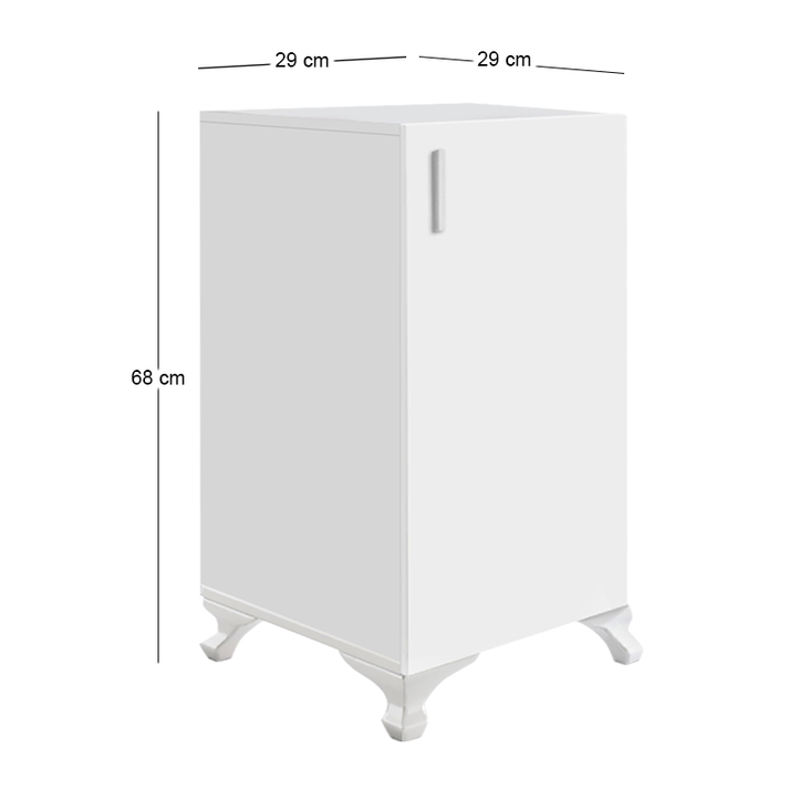 Ντουλάπι με κλειδαριά Rene χρώμα λευκό 29x29x68εκ.