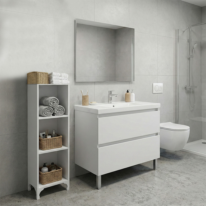 Βιβλιοθήκη - Ραφιέρα Clare χρώμα λευκό 30x20x108εκ.