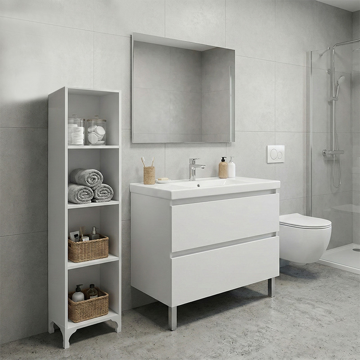 Βιβλιοθήκη - Ραφιέρα Clare χρώμα λευκό 30x20x128εκ.