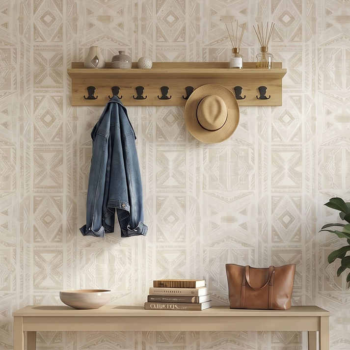 Κρεμάστρα τοίχου Vettini χρώμα sapphire oak 100x12x20εκ.
