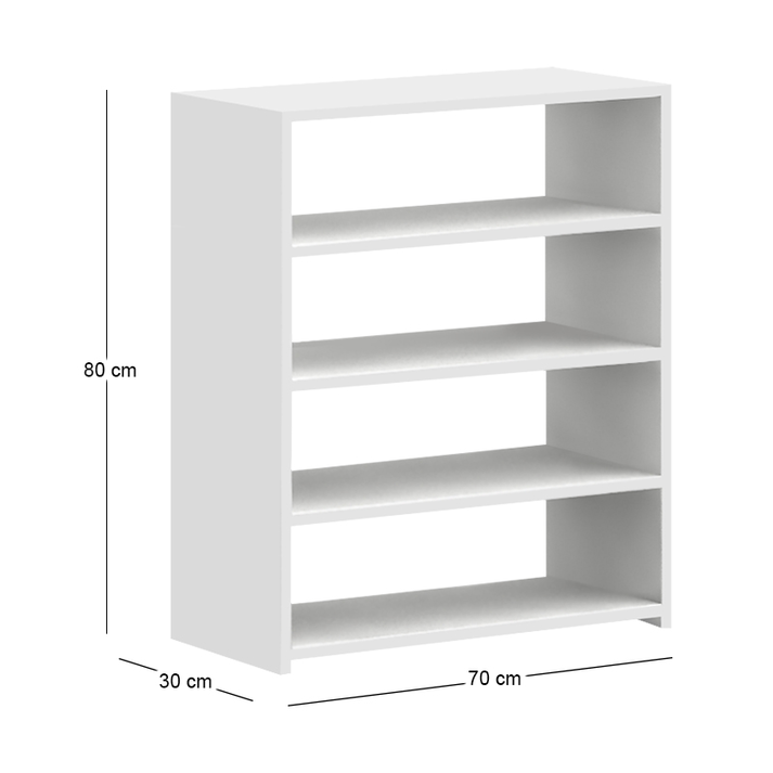 Παπουτσοθήκη Goya χρώμα λευκό 70x30x80εκ.
