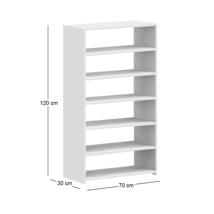 Παπουτσοθήκη Goya χρώμα λευκό 70x30x120εκ.