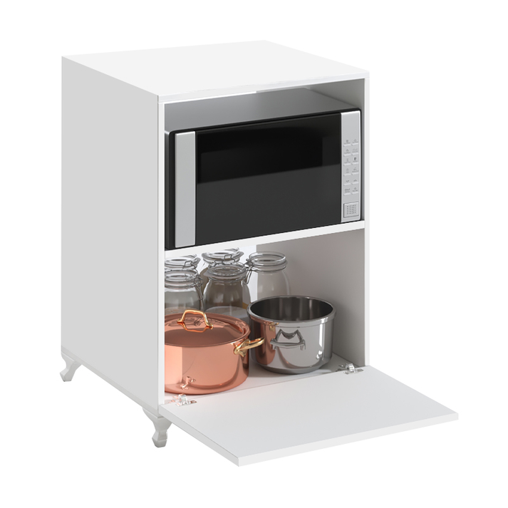 Έπιπλο κουζίνας για φουρνάκι Nadine χρώμα λευκό 60x57x85εκ.