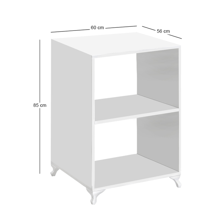 Έπιπλο κουζίνας για φουρνάκι Nadine χρώμα λευκό 60x56x85εκ.