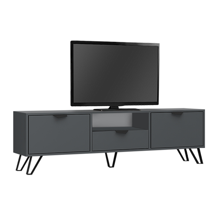 Έπιπλο τηλεόρασης Jasmine χρώμα γκρι 170x35x50εκ.