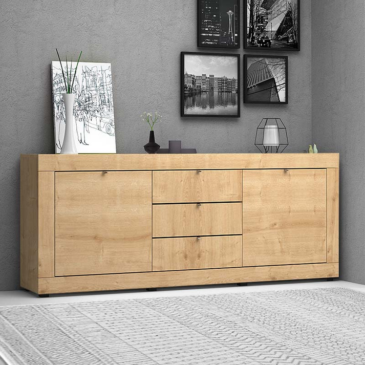 Μπουφές Ocean χρώμα φυσικό οξιάς 210x45x86εκ.