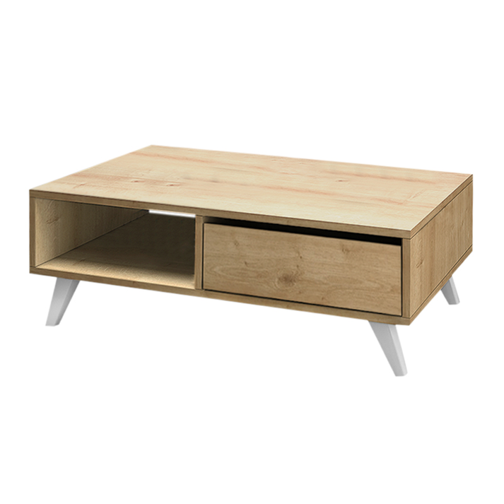 Τραπεζάκι σαλονιού Aster χρώμα φυσικό οξιάς 120x56x40εκ.