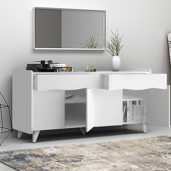 Μπουφές Sila χρώμα λευκό 140x45x72εκ.