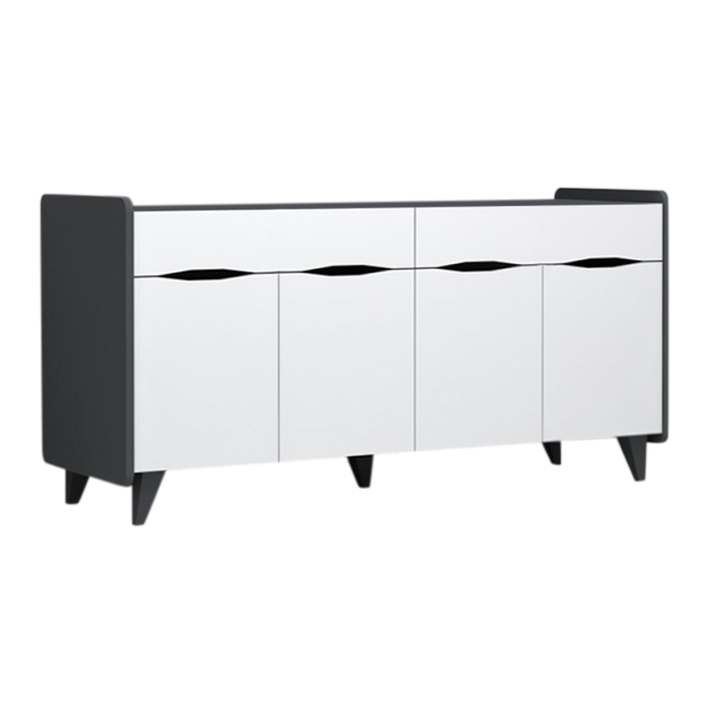 Μπουφές Sila χρώμα λευκό - γκρι 140x45x72εκ.