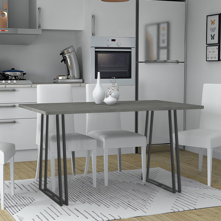 Τραπέζι Gable χρώμα γκρι σκυροδέματος 140x80x76εκ.