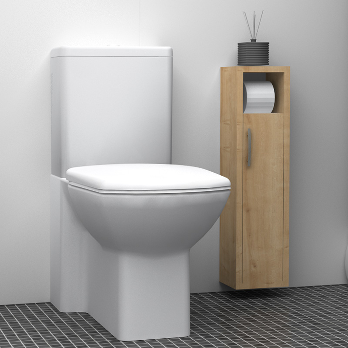 Στήλη μπάνιου Murray χρώμα φυσικό οξιάς 16x14x70εκ.