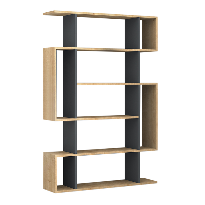 Βιβλιοθήκη Clint χρώμα φυσικό οξιάς - ανθρακί 108x25x161εκ.