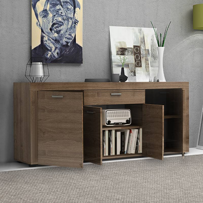 Μπουφές Joseph χρώμα καρυδί 177x40x76εκ.