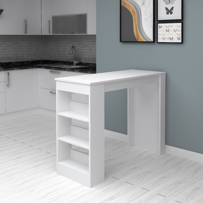 Τραπέζι μπαρ Deep χρώμα λευκό 120x50x100εκ.