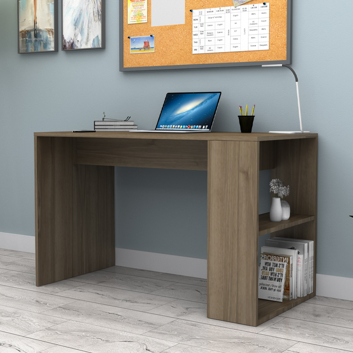 Γραφείο εργασίας Mikro χρώμα καρυδί 120x60x75εκ.
