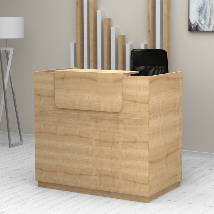 Γραφείο υποδοχής - reception Lemmon χρώμα φυσικό οξιάς 120x70x110εκ.