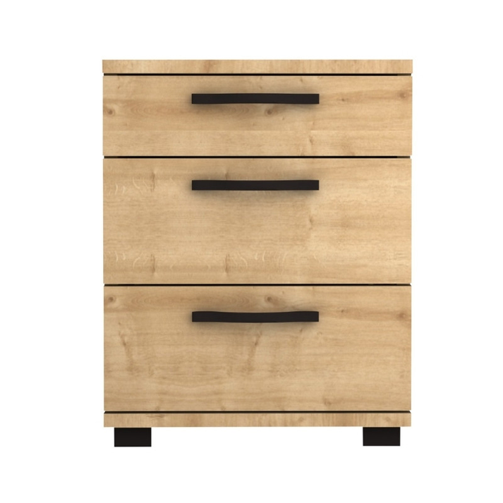 Κομοδίνο - συρταριέρα γραφείου Roco χρώμα φυσικό οξιάς 40x39x57εκ.