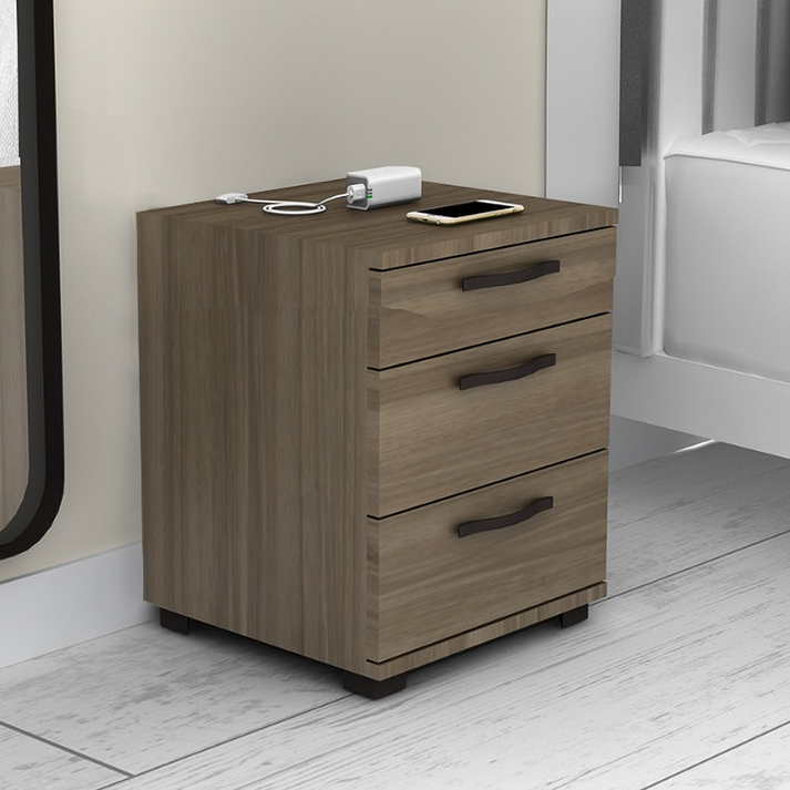 Κομοδίνο - συρταριέρα γραφείου Roco χρώμα καρυδί 40x39x57εκ.