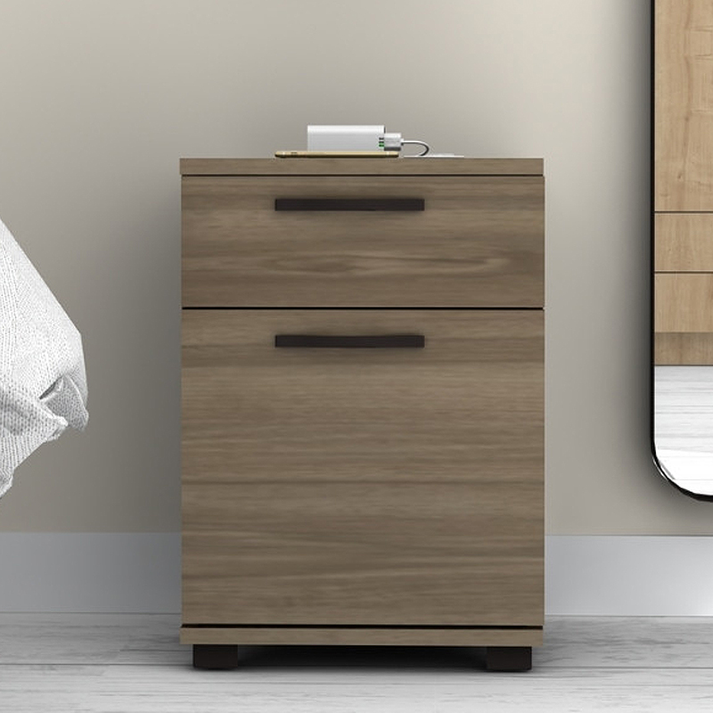 Κομοδίνο - συρταριέρα γραφείου Veto χρώμα καρυδί 40x39x57εκ.