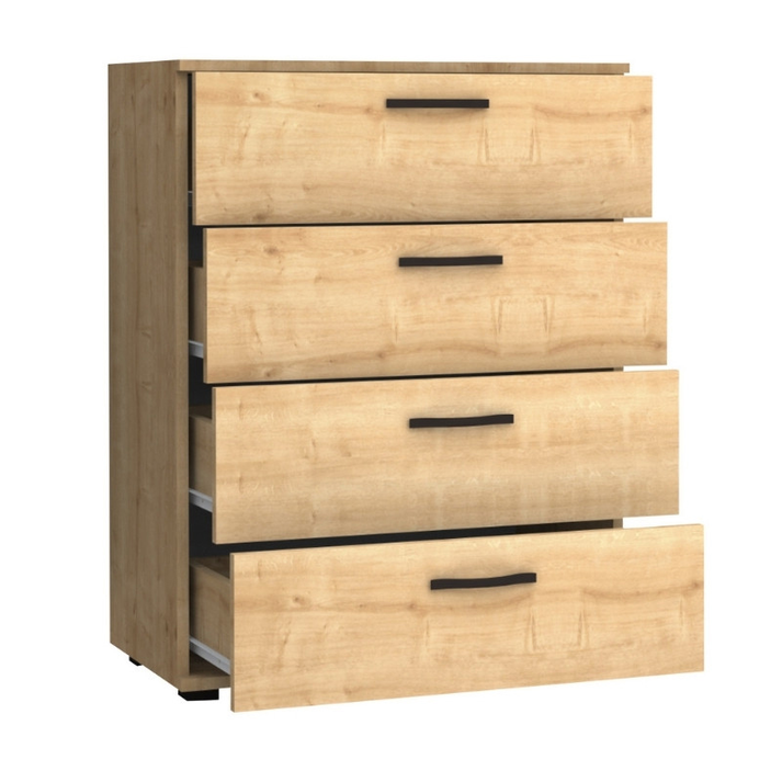 Συρταριέρα Velika χρώμα φυσικό οξιάς 73x44x96εκ.