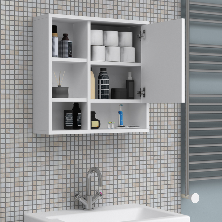 Καθρέπτης μπάνιου Demo χρώμα λευκό 60x17,5x60εκ.