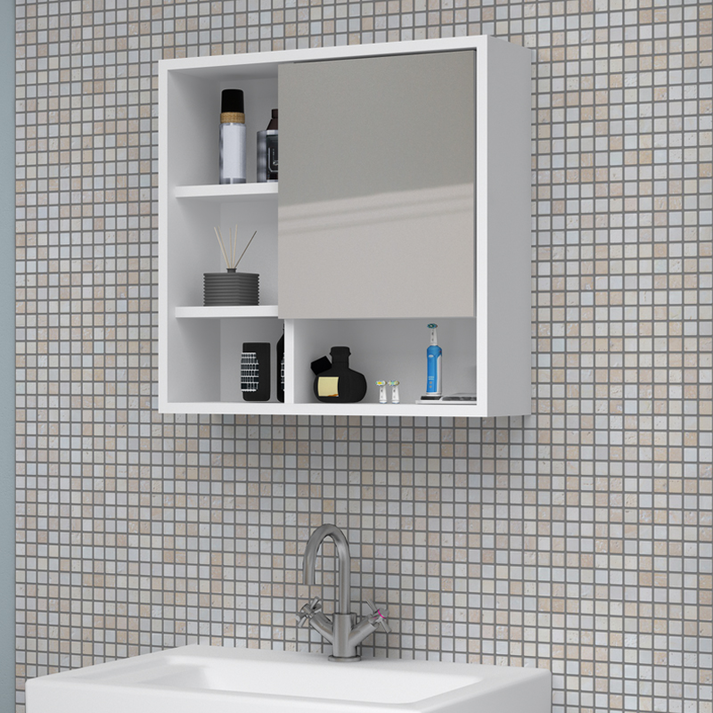 Καθρέπτης μπάνιου Demo χρώμα λευκό 60x17,5x60εκ.