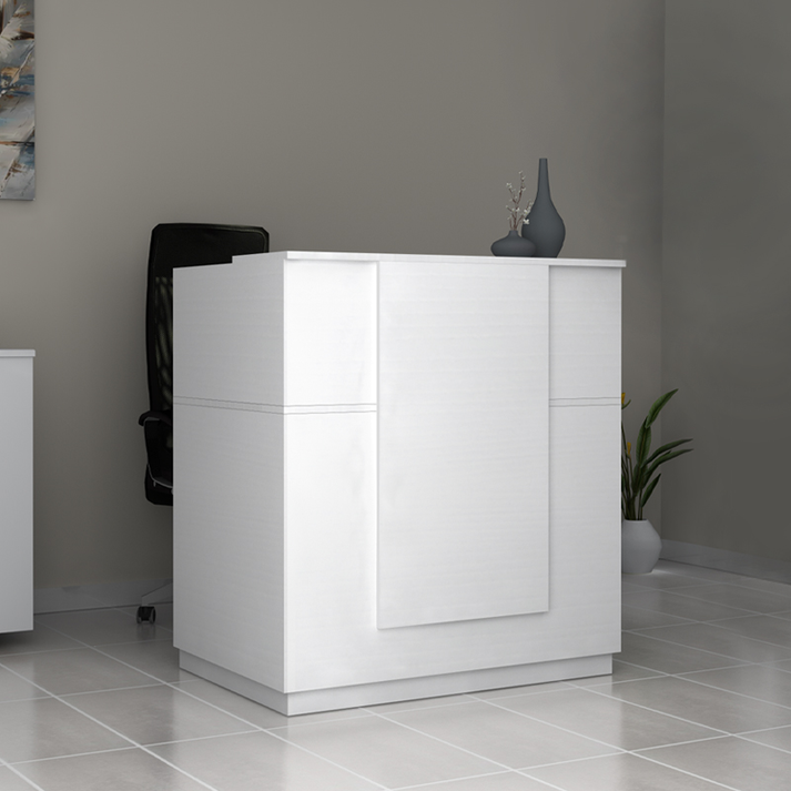 Γραφείο υποδοχής - reception Gemini χρώμα λευκό 100x70x110εκ.